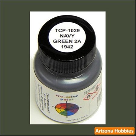 TRU-COLOR PAINT Navy Green 2-A 1942 Paint Bottle TCP1029